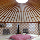 Yurt ceiling and bed