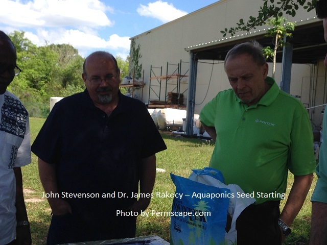 John Stevenson and Dr. James Rakocy – Aquaponics Seed Starting Photo by Permscape.com