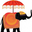 12164649 decore elephant indien avec le parapluie 1